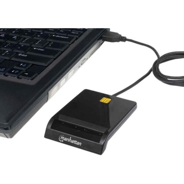 Čitač pametnih kartica MANHATTAN, USB, crni, 102049 - Slika 3