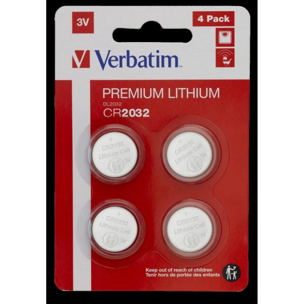 Verbatim CR2032 Lithium baterija, 3V (4 kom./pakiranje) - Slika 2