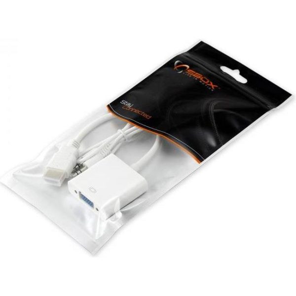 SBOX adapter HDMI M - VGA F, audio, 15 cm, AD.HDMI-VGA+A - Slika 3