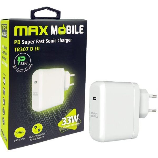 MAXMOBILE KUĆNI PUNJAČ PD SUPER FAST SONIC CHARGE TYPE C, TR-307 33W