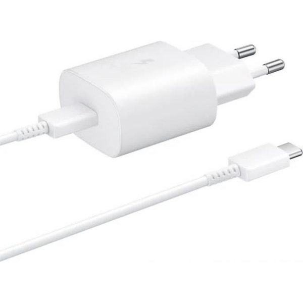 Punjač SAMSUNG TA800, 25W Fast Charge USB-C, USB Type-C kabel, bijeli