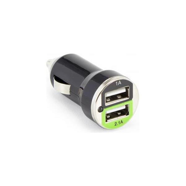 SBOX 2xUSB auto punjač CC-221 2.1A crni , CC-221B