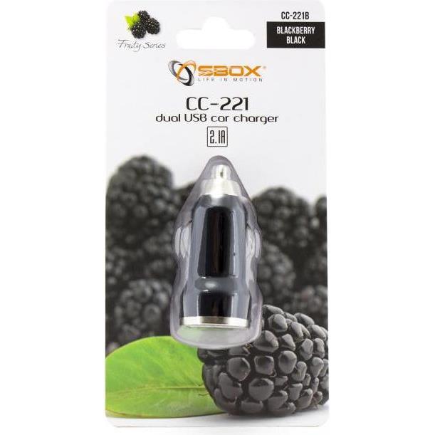 SBOX 2xUSB auto punjač CC-221 2.1A crni , CC-221B - Slika 3