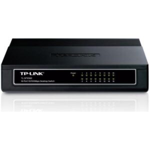 TP-Link TL-SF1016D 16-port Unmanaged Desktop Switch, 16×10/100M RJ45 ports, Plastic case