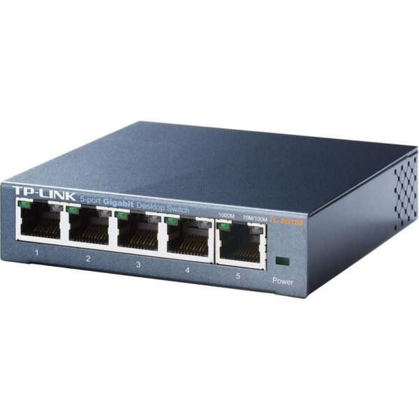 TP-Link TL-SG105, 5-Port 10 100 1000Mbps Desktop Switch, Steel housing, desktop or wall-mounting design - Slika 3