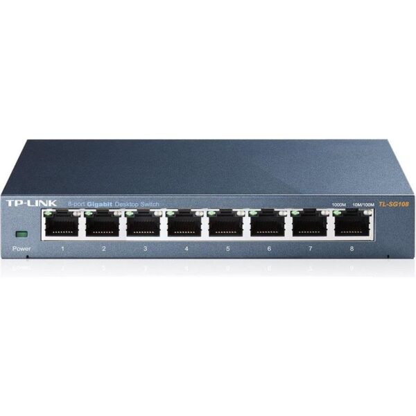 TP-Link TL-SG108, 8-Port 10 100 1000Mbps Desktop Switch, Steel housing, desktop or wall-mounting design - Slika 2