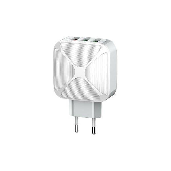 KUĆNI PUNJAČ 2 U 1 LDNIO A3310Q BRZI QC 3.0+KUĆNI-ID 3XUSB +MIKRO
