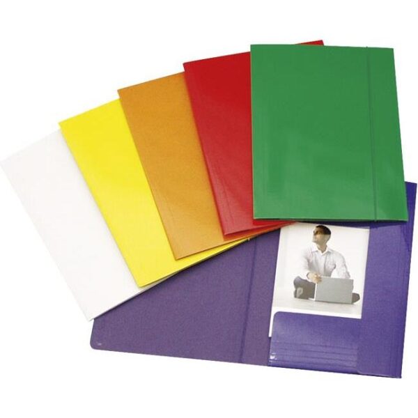 Fascikl klapa s gumicom karton plastificirani A4 Fornax crveni, 000010428