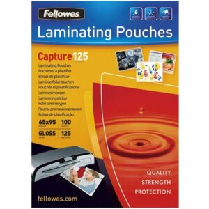 Folija za plastificiranje 125my 65x95mm sjajna pk100 Fellowes, 000021109