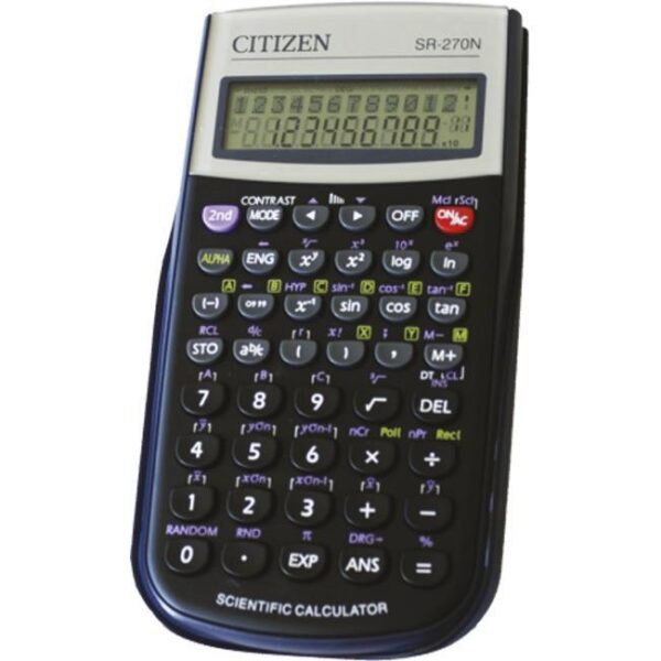 Kalkulator tehnički 10+2mjesta 236 funkcija Citizen SR-270N crni blister, 000004822