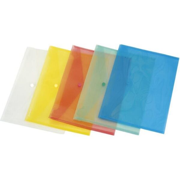 Kuverte s gumbom A4 pp Donau 8544001PL-11 prozirne žute, 000022938