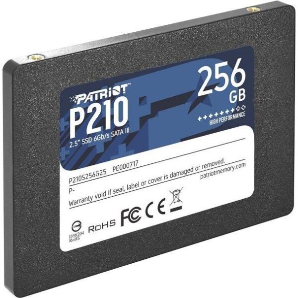 Patriot SSD P210 R530/W400, 256GB, 7mm, 2.5", P210S256G25