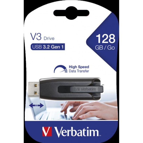 USB stick Verbatim 3.2 #49189 128GB storengo v3 black