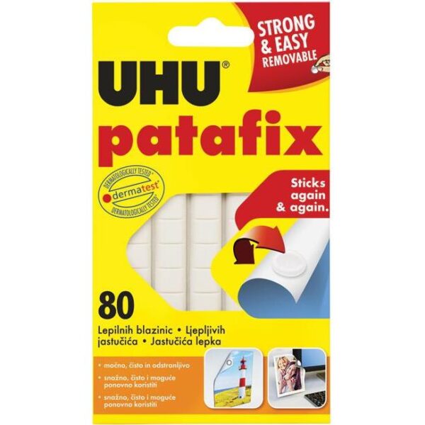 Ljepilo-jastučići 65g 80x Patafix Tac UHU 48810 bijelo blister, 000006483