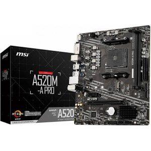 MSI A520M-A PRO, AM4, DDR4, U3,mATX