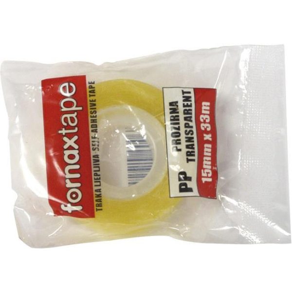 Traka ljepljiva 15mm/33m Fornax prozirna, 000024781