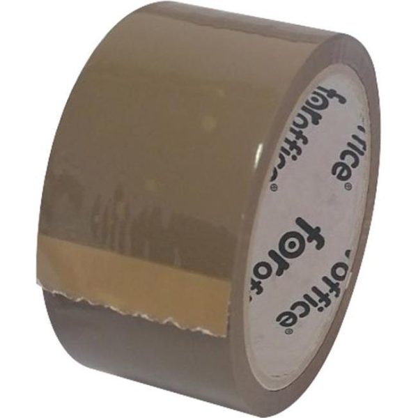 Traka ljepljiva 48mm/66m akrilna FORoffice smeđa, 000002514