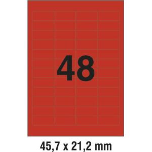 Etikete ILK 45,7x21,2mm pk20L Zweckform L6038-20 crvene, 000014826