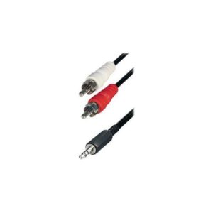 Transmedia A 49-10 L, Stereo Connecting Cable unshielded, 2x RCA-plug - 3,5 mm stereo plug, 10 m, A49-10L