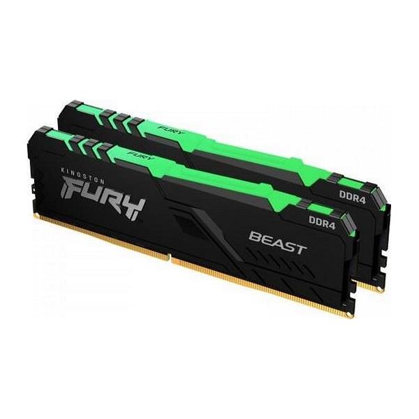 Memorija Kingston Fury Beast, DDR4, RGB, 3200MHz, 2x16, 32GB, KF432C16BB1AK2/32