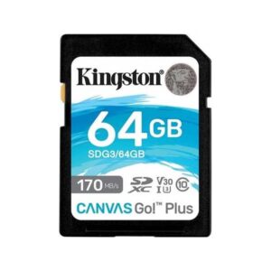 Kingston Canvas Go! Plus SD, R170MB/W70MB, 64GB, SDG3/64GB
