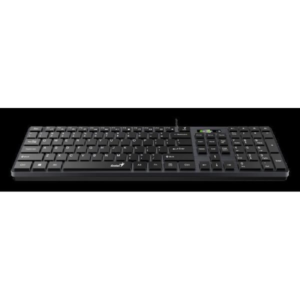 Genius SlimStar 126, tipkovnica, USB, crna, 31310017406