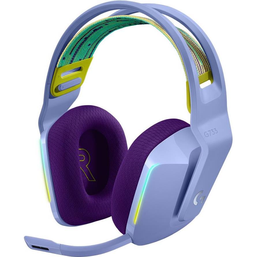 Logitech G733 gaming slušalice s mikrofonom, lilac, 981-000890
