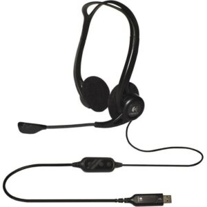 Logitech PC 960 slušalice s mikrofonom, USB, crna, 981-000100