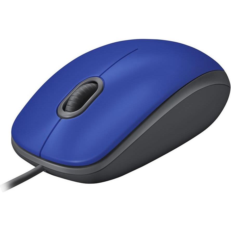 Logitech M110 Silent žičani optički miš, plava, 910-005488