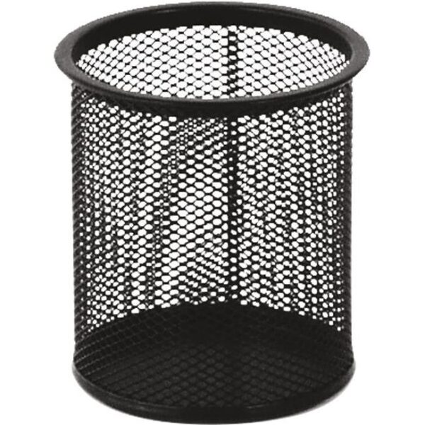 Čaša za olovke metalna žica okrugla fi-9xH-9,7cm LD01-188 Fornax crna, 000002716
