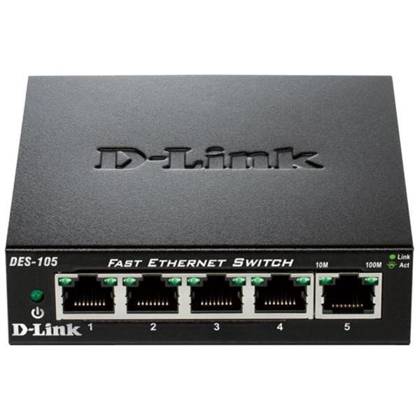 D-Link switch neupravljivi,DES-105/E (metalno kućište)