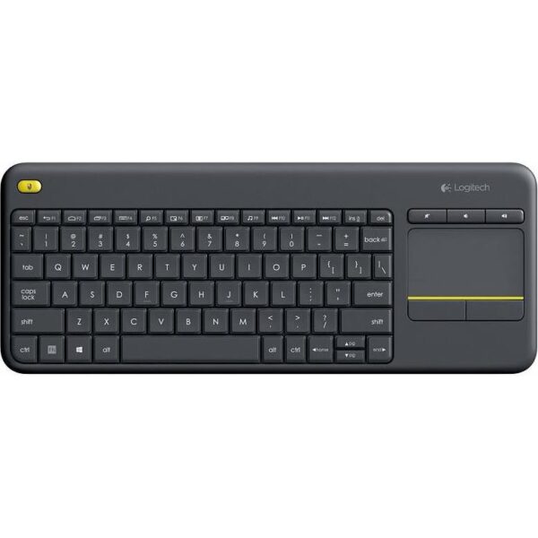 Tipkovnica bežična Logitech K400+ Wireless Touch crna, 920-008385