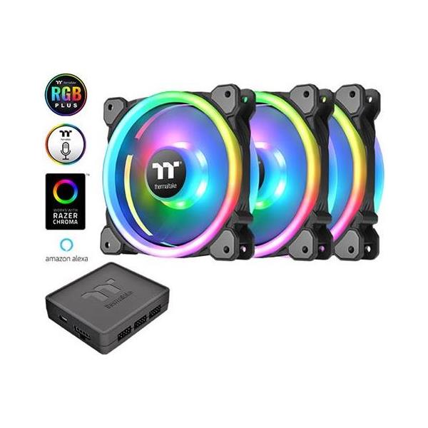 Hladnjak za kućište Thermaltake Riing Trio 12 RGB (3 komada + HUB), CL-F072-PL12SW-A