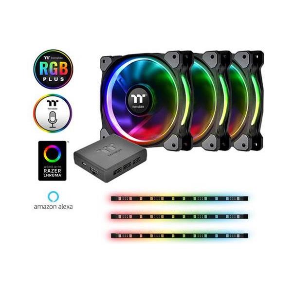 Hladnjak za kućište Thermaltake Riing Plus 12 RGB Lumi (3 kom+HUB), CL-F076-PL12SW-A