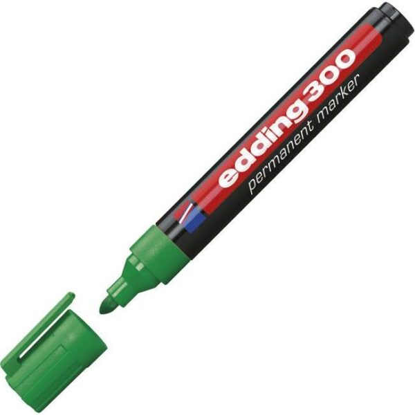 Marker permanentni 1,5-3mm okrugli vrh Edding 300 zeleni, 000000651