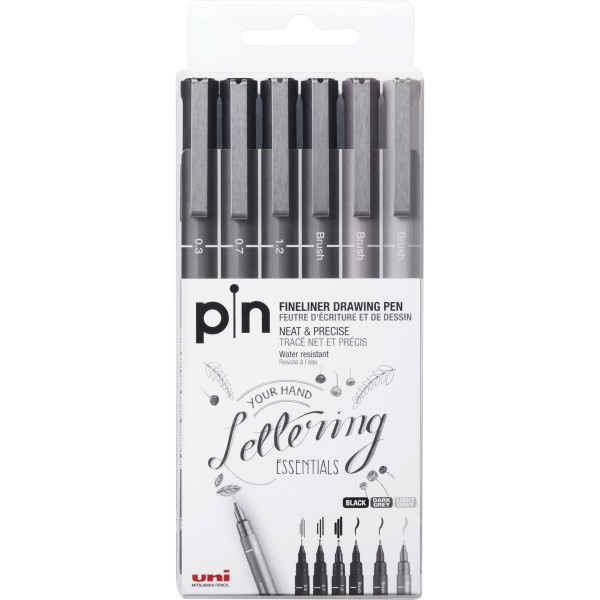 Marker Uni pin-200 za krasopis bold/brush 0.3/0.7/1.2/br t.sivi/br sivi/br.crni 6/1, 260265000