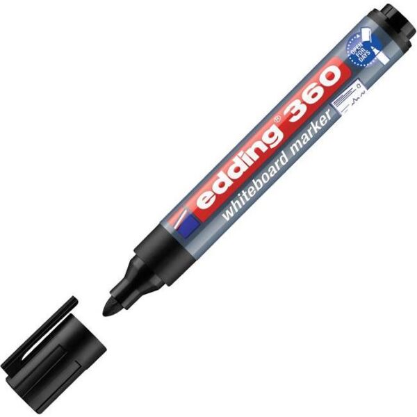 Marker za bijelu ploču 1,5-3mm Edding 360 crni, 000000685