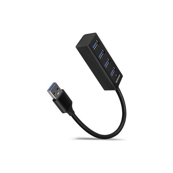 AXAGON HUE-M1A 4x USB3.2 Gen 1 Mini Hub, metal, 20cm USB-A cable - Slika 3