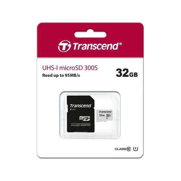 Memorijska kartica Transcend SD MICRO 32GB HC Class UHS 1 + SD adapter, TS32GUSD300S-A