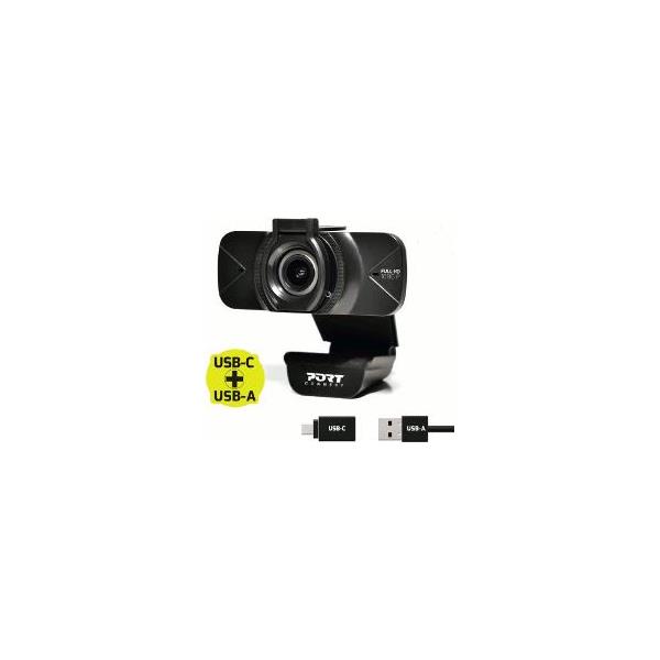Port Full HD web kamera 1080p, crna s poklopcem, 900078