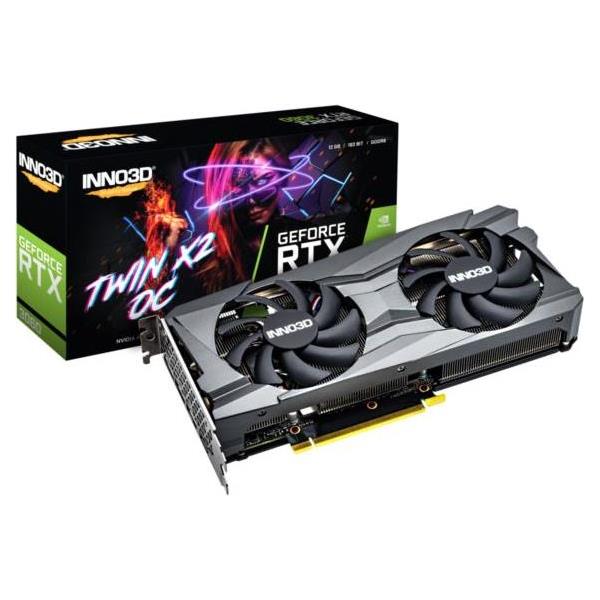 Inno3D GeForce RTX 3060 TWIN X2 OC, 12GB GDDR6, LHR, N30602-12D6X1190