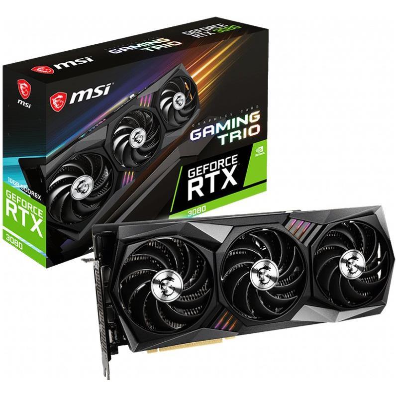 MSI Video Card Nvidia RTX 3080 Ti GAMING X TRIO 12G (RTX3080 Ti, 12GB GDDR6X 384bit, TORX Fan 3.0, 1xHDMI, 3xDP 1.4a, 3x8 pin, 350W), RTX 3080 TI GAMING X TRIO 12G - Slika 3