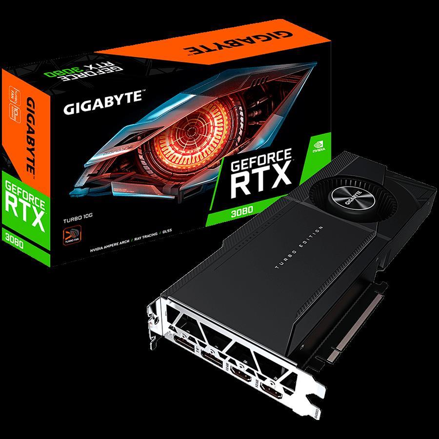 GIGABYTE Video Card NVidia GeForce RTX 3080 TURBO 10G, 1710 MHz, 19000 MHz, GDDR6X, 320 bit, 760 GB/s, PCI-E 4.0 x 16, LHR, GV-N3080TURBO-10GD 2.0 - Slika 4