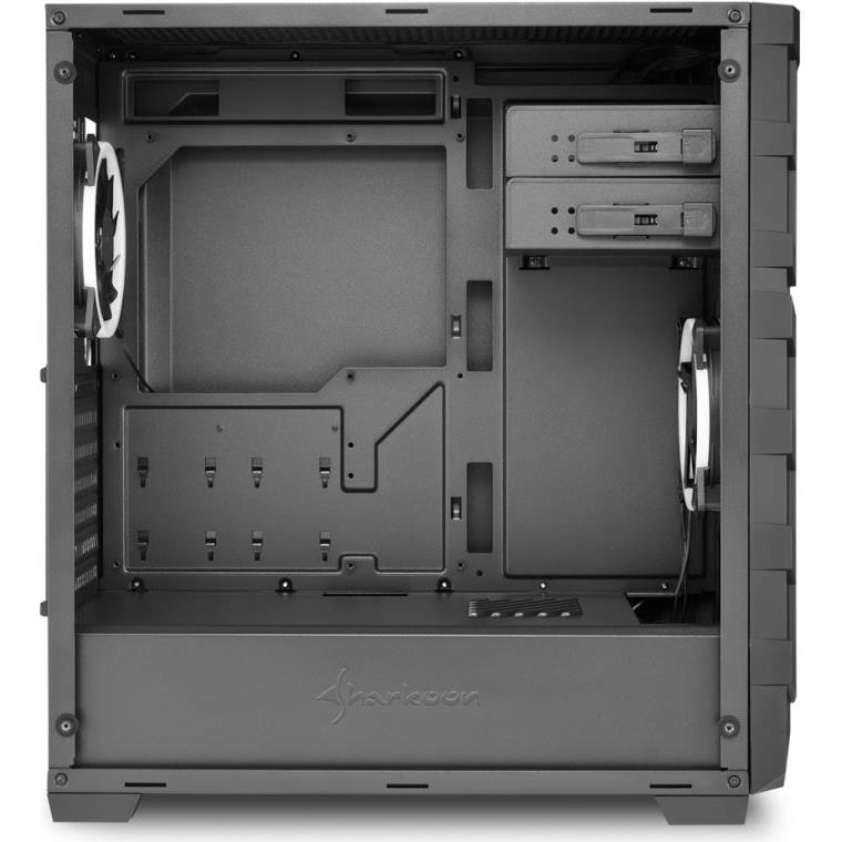Sharkoon Skiller SGC1 RGB Midi Tower ATX kućište, prozirna bočna stranica, bez napajanja, crno, 4044951026586 - Slika 2