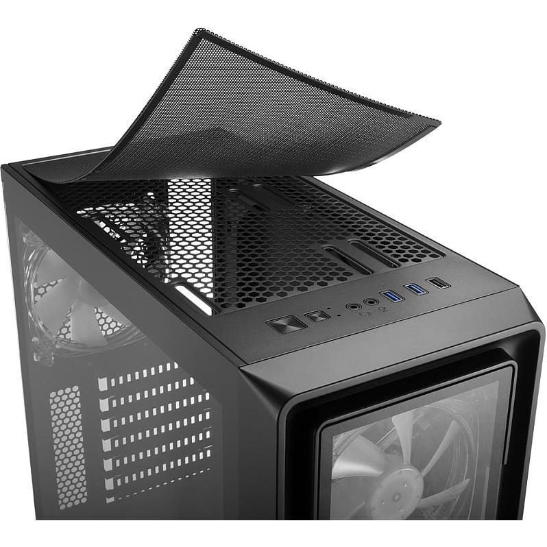 Sharkoon TK4 RGB Midi Tower ATX kućište bez napajanja, prozirna bočna stranica, prednji/stražnji ventilatori 4×120mmi, crno, 4044951030187 - Slika 4