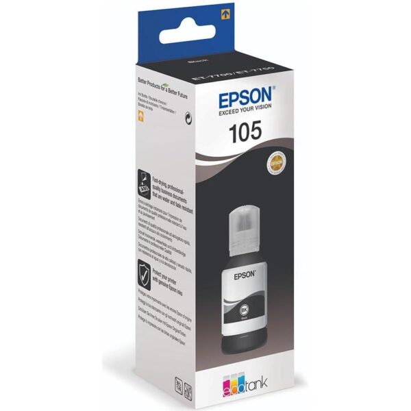 Tinta Epson 105 T00Q1 L7160/7180 pigment black ecotank 140ml, C13T00Q140 - Slika 2