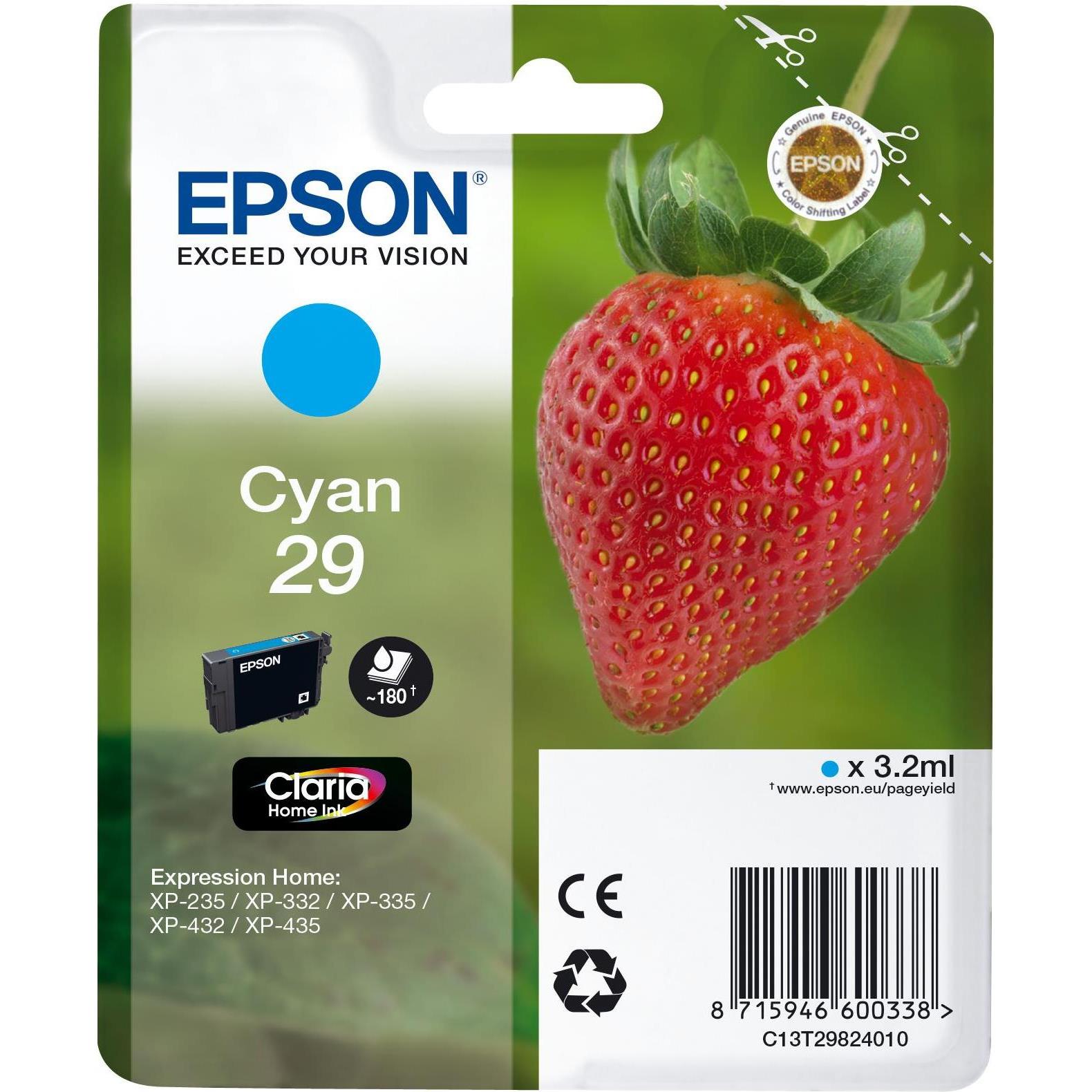 Tinta Epson, T2982, plava original 3,2ml, C13T29824022