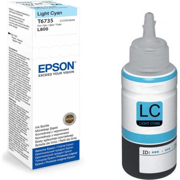 Tinta Epson T6735 L800 light cyan ecotan C13T67354A 70ml, C13T67354A