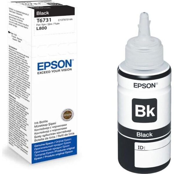 Tinta Epson T6731 L800 black ecotank C13T67314A 70ml