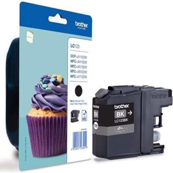 Tinta Brother LC123BK black 600 str., LC123BK